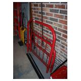 Red Painted Metal Twin Bed Frame Headboard and Footboard Set