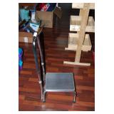 Chrome Step Stool with Handrail