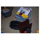 Office Supplies Lot with Storage Boxes, Sheet Protectors, and Binders