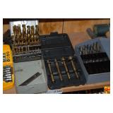 Assorted Drill Bits, Driver Sets, and Shop Tools Lot