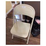 Metal Folding Chair in Off-White