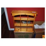 Wooden Wall Shelf with Spindle Dividers