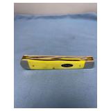 W.R. Case & Sons Cutlery Co. Pocket Worn Yellow Folding Pocket Knife with Box