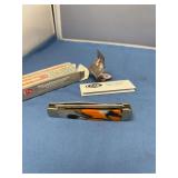 W.R. Case & Sons Cutlery Co. Smooth Copperhead Pocket Knife with Richilite Chocolate Brown/Red and Original Box