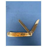 Case XX 6254 CV Trapper Pocket Knife with Bone Handle and Original Box