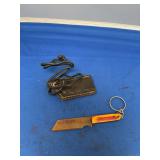 Miniature Cleaver Knife Keychain with Leather Sheath
