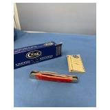 Case XX Limited Edition Whittler Pocket Knife 6355WH SS Red Jigged Bone with Box