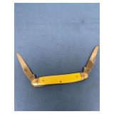 Rough Rider RR598 Yellow Handle Folding Pocket Knife