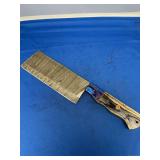 Custom Damascus Steel Cleaver Knife with Multi-Material Handle