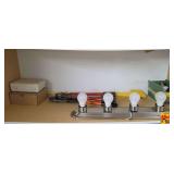 Four Light Vanity Fixture with Watts Water Pressure Reducing Valve and Electrical Hardware Assortment
