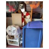Assorted Storage Containers, Linens, and Household Goods Lot