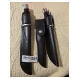 Buck Fixed Blade Knives Set with Leather Sheaths