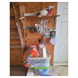 Assorted Household Supplies, Hardware, and Storage Totes Lot