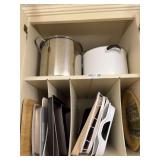 Assorted Kitchen Cabinet Bakeware and Cooking Pots Lot