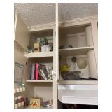 Kitchen Cabinet Contents Including Cookware, Funnels, Strainers, and Recipe Books Lot