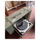 RCA Victor Portable Record Player in Green Case