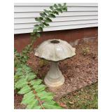 Concrete Bird Bath with Pedestal Base