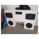 Custom Built Shop Stereo Console with Infinity Chrysler Cassette Radio Receiver and Multiple Speakers