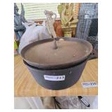 12' Heavy Cast Iron Camp Dutch Oven With Lid