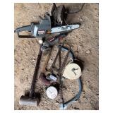 Assorted Power and Hand Tools Lot including Craftsman Chainsaw and Grinder