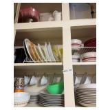 Kenmark Fine China Patrician Dinnerware Set and Miscellaneous Kitchenware Lot