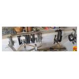 Assorted C-Clamps and Hand Clamps Lot