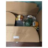 Box Lot of Assorted Decor, Kitchenware, and Collectibles