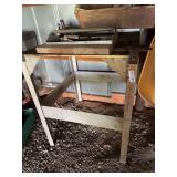 Metal Work Bench with Hardware Tray and Contents