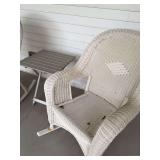 White Wicker Rocking Chair