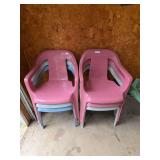 Assorted Plastic Stackable Armchairs - Lot of Multiple Colors
