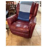 Burgundy Leather Recliner Chair