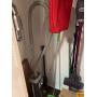 Assorted Closet Cleanout Lot Including Shark Vacuum and Storage Boxes