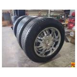 (4) 20" Tires With Chrome Wheels