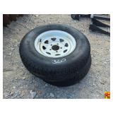 (2) Goodyear Trailer Rims & Tires, ST215/75R14