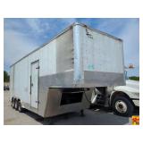 Lark Enclosed Gooseneck Cargo Trailer With Side Entry Door, approx. 30