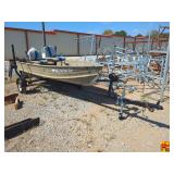 Aluminum Fishing Boat On Traile With Evinrude 15 Motor; VIN 3408555610; Bill Of Sale Only