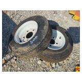 (2) Small Trailer Rims & Tires