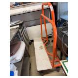 Orange Utility Platform Truck with Casters
