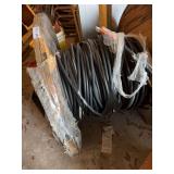 Large Wooden Spool of Heavy Duty Electrical Cable