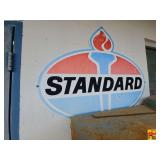 Standard Oil Torch Logo Oval Metal Sign