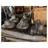 Industrial Pendant Lights and Post Vise