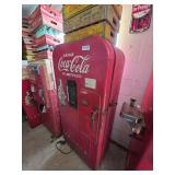 Coca-Cola Round Top Bottle Vending Machine with Internal Drum