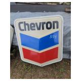 Chevron Illuminated Gas Station Sign Lot 554