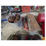 Ridgid Pipe Threader Dies, Pipe Cutters, and Metal Toolbox Lot