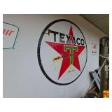 Texaco Gas and Oil Round Metal Sign