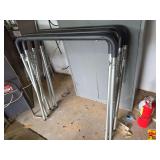 Set of Four Folding Support Stands with Padded Tops