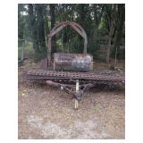 Single Axle Trailer with Metal Rolled Drum and Perforated Panels