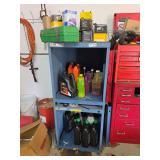 Automotive Fluids, Filters, and Shop Cabinet