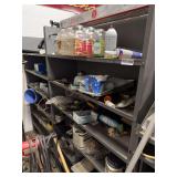 Metal Industrial Shelving Unit with Assorted Contents