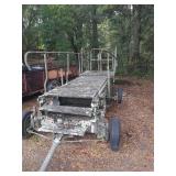 DeWalt Radial Arm Saw with Safety Switches and Industrial Flatbed Trailer